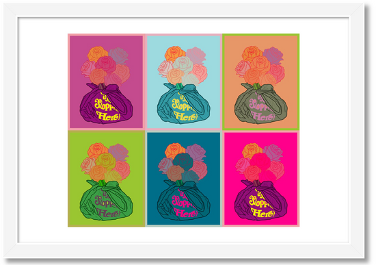 Bloom and Grow Pop Art Hexaptych 13x19 Print