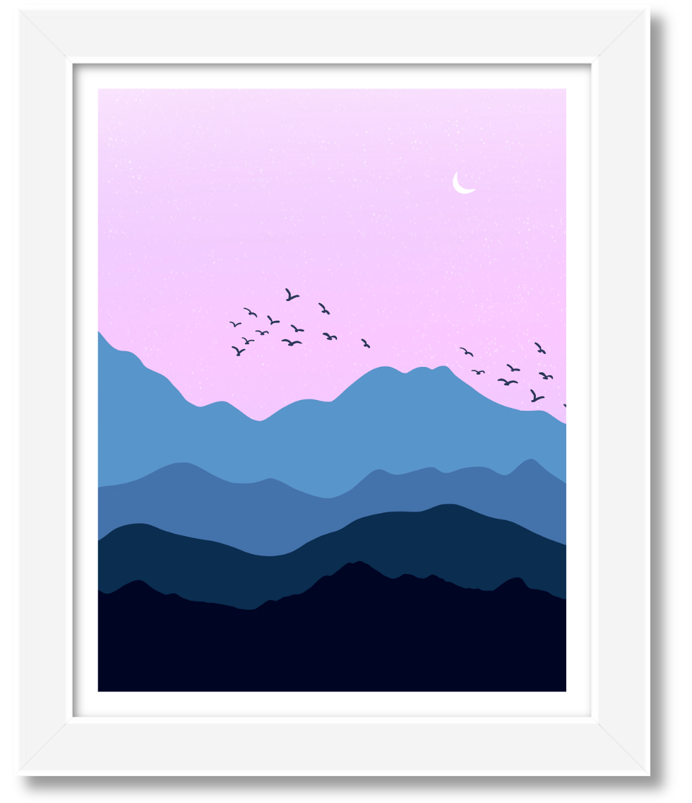 Missing the Mountains Art Print