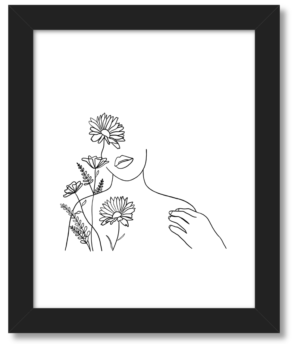 Woman in Full Bloom Art Print