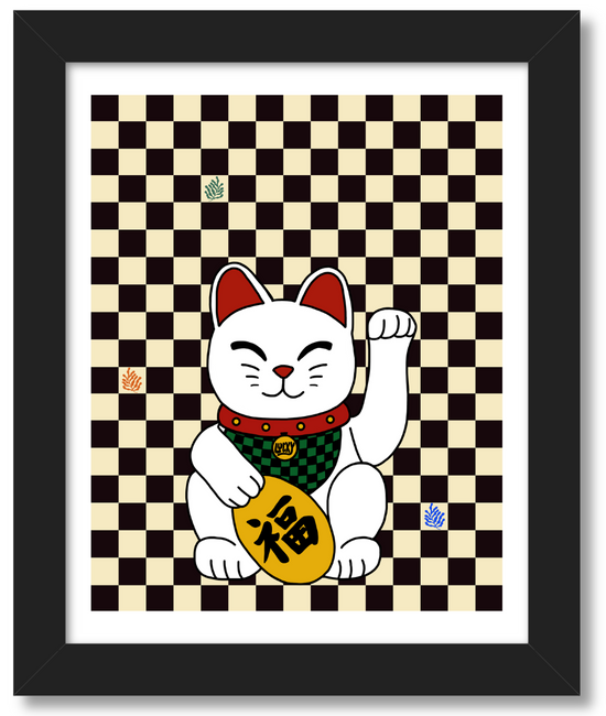 Lucky Cat 12x15 Art Print