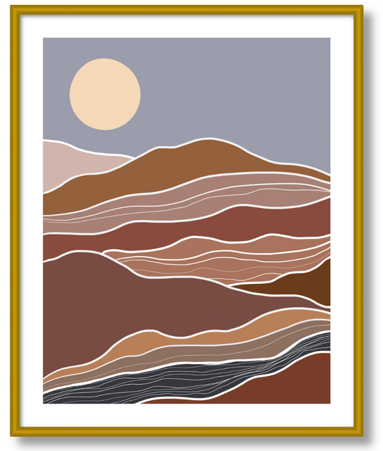 Desert Moon Art Print